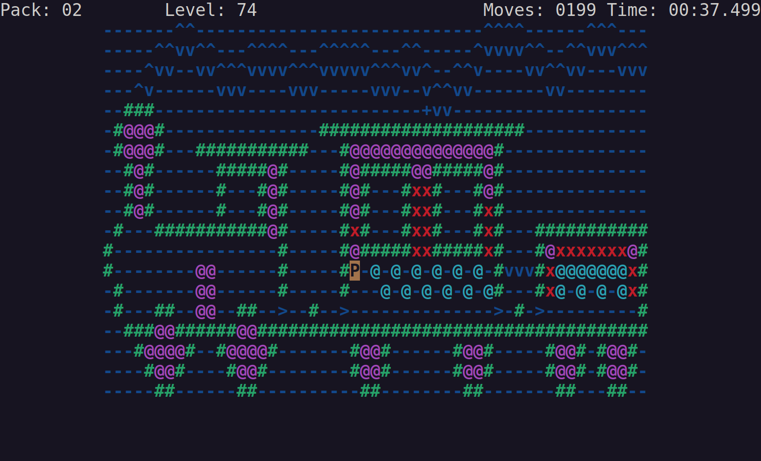 SokoTerm Gameplay - Pack 02 - Level 74